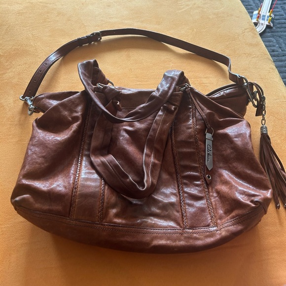 Camel coloured leather bag from Cole Haan. Cross body or shoulder straps. - Picture 1 of 6